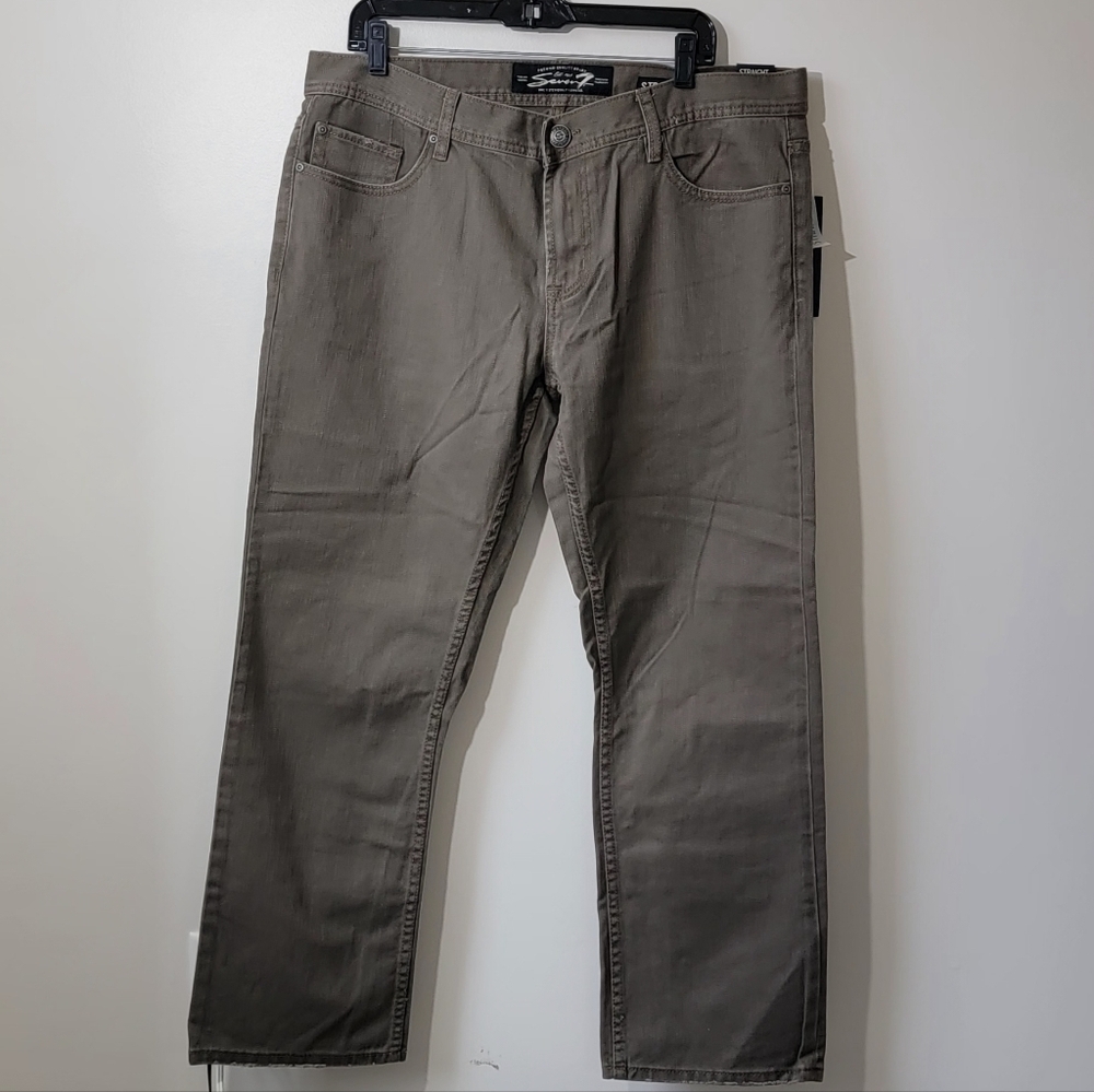 Seven7 Men's Brown Straight Jeans Size 36/30 STRAIGHT
